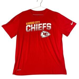 Nike Tee Kansas City Chiefs Men's Red Dri-FIT T-Shirt Size L Football